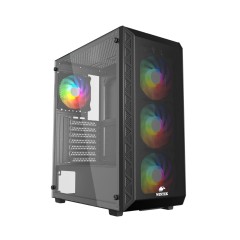 Корпус Wintek Mars PS195-6-M-B TG, ATX/<wbr>Micro ATX, USB 1*3.0/<wbr>2*2.0, 0,45mm, 4*12cm ARGB fan (контроллер + пульт д/<wbr>у в комплекте), чёрный
