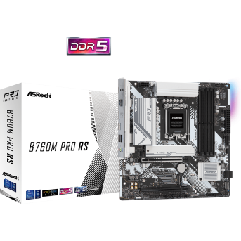 Материнская плата ASRock B760M PRO RS LGA1700 4xDDR5 4xSATA RAID 2xM.2 HDMI DP mATX - Metoo (1)
