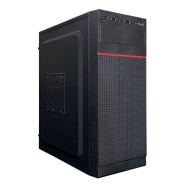 Корпус JM 032, mITX, mATX, ATX, USB2.0x2, 3,5"x2 2,5"x3, БП 400W, Черный