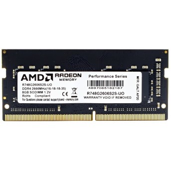 Оперативная память для ноутбука 16GB DDR4 2666MHz AMD Radeon SO-DIMM R7416G2606S2S-U Retail - Metoo (1)