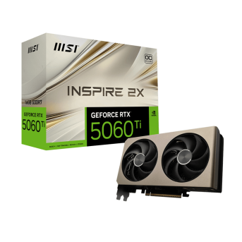Видеокарта MSI GeForce RTX 5060 Ti 16G INSPIRE 2X OC, 16Gb GDDR7 128-bit 1xHDMI 3xDP G506T-16I2C - Metoo (1)