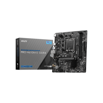 Материнская плата MSI PRO H610M-S DDR4 LGA1700 H610 2xDDR4 2xSATA 1xM.2 1xHDMI mATX - Metoo (1)