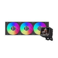 Водяное охлаждение для CPU PCCooler GT360 ARGB Display BK 115X/<wbr>1200/<wbr>1700/<wbr>1851/<wbr>AM4/<wbr>AM5 Черный