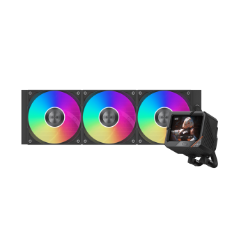 Водяное охлаждение для CPU PCCooler GT360 ARGB Display BK 115X/<wbr>1200/<wbr>1700/<wbr>1851/<wbr>AM4/<wbr>AM5 Черный - Metoo (1)