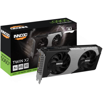 Видеокарта Inno3D GeForce RTX5060 Ti TWIN X2, 8G GDDR7 128-bit HDMI 3xDP N506T2-08D7-193075N - Metoo (1)