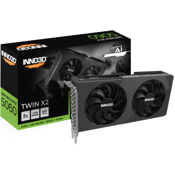 Видеокарта Inno3D GeForce RTX5060 TWIN X2, 8G GDDR7 128-bit HDMI 3xDP N50602-08D7-195071N - Metoo (1)