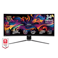 Монитор 34" MSI MPG 341CQPX QD-OLED 3440x1440 240Hz 1800R 0.03ms 1.5млн:1 2xHDMI 1xDP 4xUSB