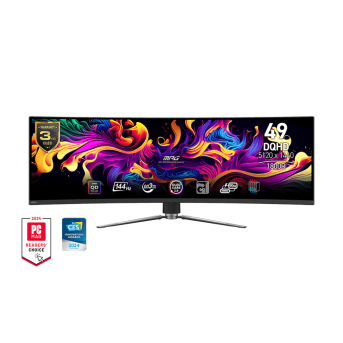 Монитор 49" MSI MPG 491CQP QD-OLED 5120x1440 144Hz 1800R 0.03ms 1.5млн:1 2xHDMI 1xDP 4xUSB - Metoo (1)