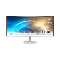 Монитор 34" MSI PRO MP341CQW VA 3440x1440 100Hz 1ms 3000:1 1500R 2xHDMI 1xDP 2x2W White