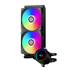 Водяное охлаждение для CPU PCCooler DA240 ARGB BK TDP 260W 1700/<wbr>1200/<wbr>115X/<wbr>20XX/<wbr>1851/<wbr>AM4/<wbr>AM5 Черный