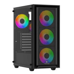 Корпус Wintek Apollo 802-B-M TG, ATX/<wbr>Micro ATX, USB 1*3.0/<wbr>2*2.0, HD+Mic, 4*12cm ARGB (контроллер + пульт д/<wbr>у в комплекте), чёрный