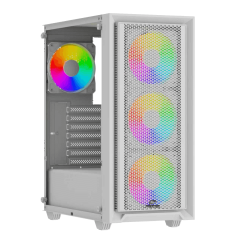 Корпус Wintek Apollo 802-W-M TG, ATX/<wbr>Micro ATX, USB 1*3.0/<wbr>2*2.0, HD+Mic, 4*12cm ARGB (контроллер + пульт д/<wbr>у в комплекте), белый
