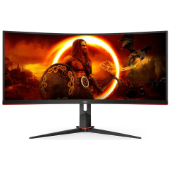 Монитор Игровой 34" AOC CU34G2XP/<wbr>BK/<wbr>01 VA 3440x1440 180Hz 430cd/<wbr>m2 Curved 4000:1 1мс 2xHDMI 2xDP