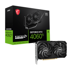 Видеокарта MSI GeForce RTX 4060TI VENTUS 2X BLACK 8G OC, 8G GDDR6 128-bit HDMI 3xDP