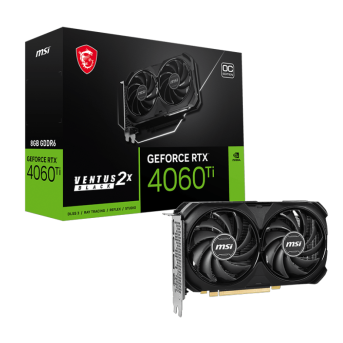 Видеокарта MSI GeForce RTX 4060TI VENTUS 2X BLACK 8G OC, 8G GDDR6 128-bit HDMI 3xDP - Metoo (1)