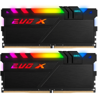 Оперативная память 16GB Kit (2x8GB) GEIL DDR4 3600MHz EVO X II Black GEXSB416GB3600C18BDC в Metoo.kz - Metoo (1)