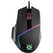 Мышь проводная игровая оптическая Defender Warfame GM-880L RGB(черный) USB, 7 кнопок, 800-12800 dpi