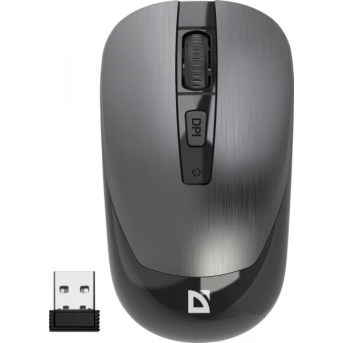 Мышь беспроводная Defender Wave MM-995 серый в Metoo.kz - Metoo (1)