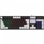 Клавиатура USB Defender Dark Knight GK-077 Бело-черная 45078
