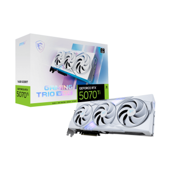 Видеокарта MSI GeForce RTX 5070 Ti 16G GAMING TRIO OC WHITE, GDDR7 256bit 1xHDMI 3xDP G507T-16GTCW в Metoo.kz - Metoo (1)