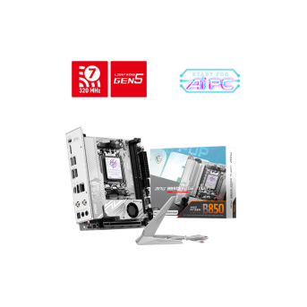 Материнская плата MSI MPG B850I EDGE TI WIFI AM5 B850 2xDDR5 2xSATA RAID 2xM.2 HDMI Type-C mTX в Metoo.kz - Metoo (1)