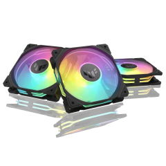 Вентилятор для корпуса ASUS TUF GAMING TR120 FAN ARGB BLACK 3IN1 120x120x28 AuraSync TR120-1/<wbr>BK/<wbr>3 IN