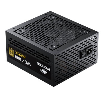 Блок питания Wintek WG-1000, 1000W, 20+4, 2*P8(4+4), 3*P6+2, 5*SATA, 3*MOLEX, 1*PCIE 5.1(12+4),80+Gold, Full Modular в Metoo.kz - Metoo (1)
