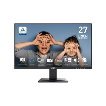 Монитор 27" MSI PRO MP273U IPS 3840х2160 60Hz 4ms 300cd/<wbr>m 1000:1 1xDP 2xHDMI 2x3W Черный - Metoo (1)