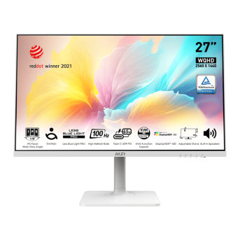 Монитор 27" MSI Modern MD272QXPW IPS 2560х1440 100Hz 1ms 400cd/<wbr>m 100млн:1xDP 1xHDMI 1xUSB-C Белый - Metoo (1)