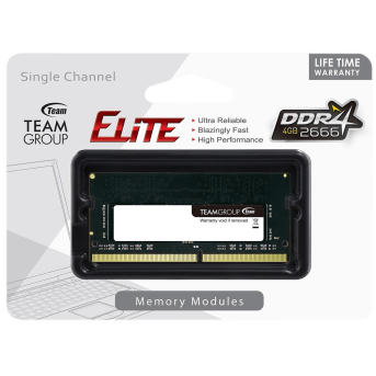 Оперативная память для ноутбука 4GB DDR4 2666Mhz Team Group ELITE SO-DIMM TED44G2666C19-S01 - Metoo (1)