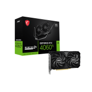 Видеокарта MSI GeForce RTX 4060TI 8G VENTUS 2X BLACK E1 OC, 8G GDDR6 128-bit HDMI 3xDP 1xHDMI