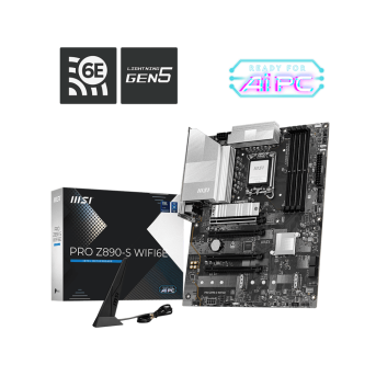 Материнская плата MSI PRO Z890-S WIFI6E LGA1851 4xDDR5 4xSATA3 RAID 3xM.2 HDMI DP Type-C ATX в Metoo.kz - Metoo (1)