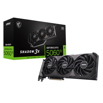 Видеокарта MSI GeForce RTX 5060 Ti 8G SHADOW 3X OC CLASSIC, 8Gb GDDR7 128-bit HDMI 3xDP G506T-8S3CA в Metoo.kz - Metoo (1)