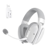 Наушники Attack Shark L80 PRO White, 2.4/BT/USB-C, 40mm Driver, 300mAh, Latency 20ms, 203g..
