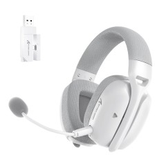 Наушники Attack Shark L80 PRO White, 2.4/BT/USB-C, 40mm Driver, 300mAh, Latency 20ms, 203g..