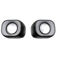 Колонки Meetion SP2010 Black, 2.0, USB+Jack 3.5mm, двойная диафрагма..
