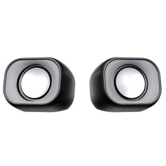 Колонки Meetion SP2010 Black, 2.0, USB+Jack 3.5mm, двойная диафрагма..