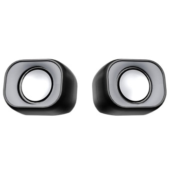 Колонки Meetion SP2010 Black, 2.0, USB+Jack 3.5mm, двойная диафрагма в Metoo.kz - Metoo (1)