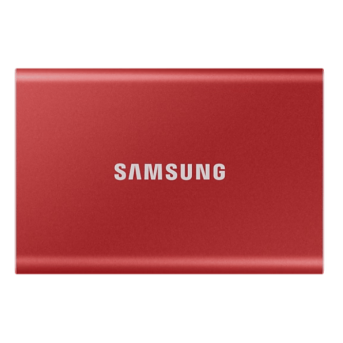 Внешний SSD 500Gb Samsung T7 USB 3.2 Gen.2 (10 Гбит/c) AES 256, Красный, MU-PC500R/WW в Metoo.kz - Metoo (1)