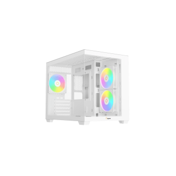Корпус Ocypus Gamma C54 WH ARGB mATX/ITX 3xUSB Белый Gamma-C54-WHD300XX-GL в Metoo.kz - Metoo (1)