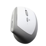 Мышь Meetion BTM008 White+Gray, Wireless, Оптическая, 2400DPI, 5 Button, 500mA, USB-C, 2.4 GHz/BT..
