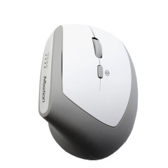 Мышь Meetion BTM008 White+Gray, Wireless, Оптическая, 2400DPI, 5 Button, 500mA, USB-C, 2.4 GHz/BT..