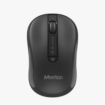 Мышь Meetion BTM185 Black, Wireless, Оптическая, 3200DPI, 4 Button, AA*1, USB, 2.4 GHz/BT в Metoo.kz - Metoo (1)
