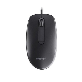 Мышь Meetion M100 Black, Оптическая, 1000DPI, 3 Button, USB, кабель 1.5 м, Проводная в Metoo.kz - Metoo (1)