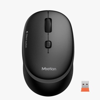 Мышь Meetion R571 Black, Wireless, Оптическая, 1600DPI, 4 Button, 1xAA, USB, 2.4 GHz в Metoo.kz - Metoo (1)