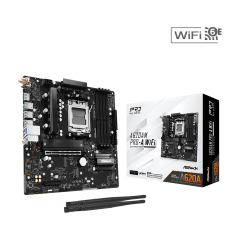 Материнская плата ASRock A620AM PRO-A WIFI AM5 4xDDR5 2xSATA3 RAID 3xM.2 Type-C HDMI WiFi6E mATX..