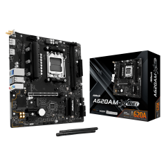 Материнская плата ASRock A620AM-X WIFI AM5 2xDDR5 4xSATA3 RAID 2xM.2 WiFi6E Type-C HDMI DP mATX..