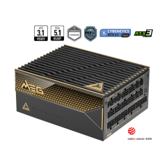 Блок питания MSI 1600W, MEG Ai1600T PCIE5, Full Modular, ATX, 80+ TITANIUM, >94%, Fan 135mm, Черны..