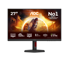 Монитор Игровой 27 AOC Q27G4SRU/01 IPS 2560x1440 320Hz 1ms 450cd/m 1000:1 2xHDMI 1xDP 2Wx2 Black..