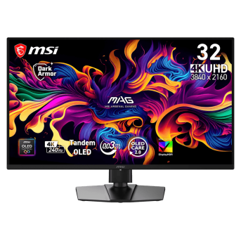 Монитор 32" MSI MAG 321UP QD-OLED X24 3840x2160 240Hz 0.03ms 1000cd/m2 1.5M:1 2xHDMI 1xDP 1xType-C в Metoo.kz - Metoo (1)